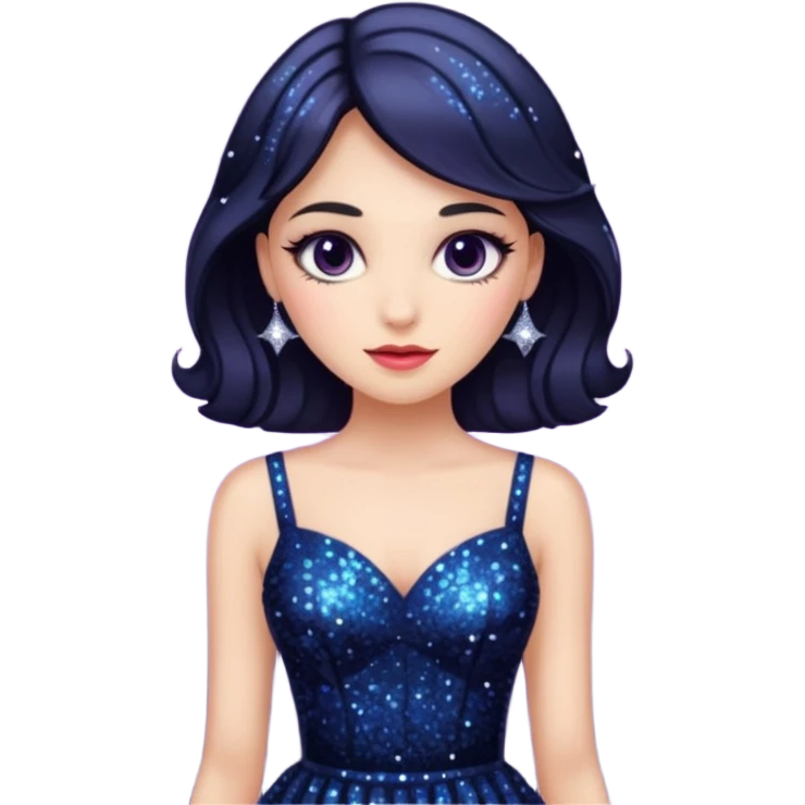 Glitter noir darling emoji