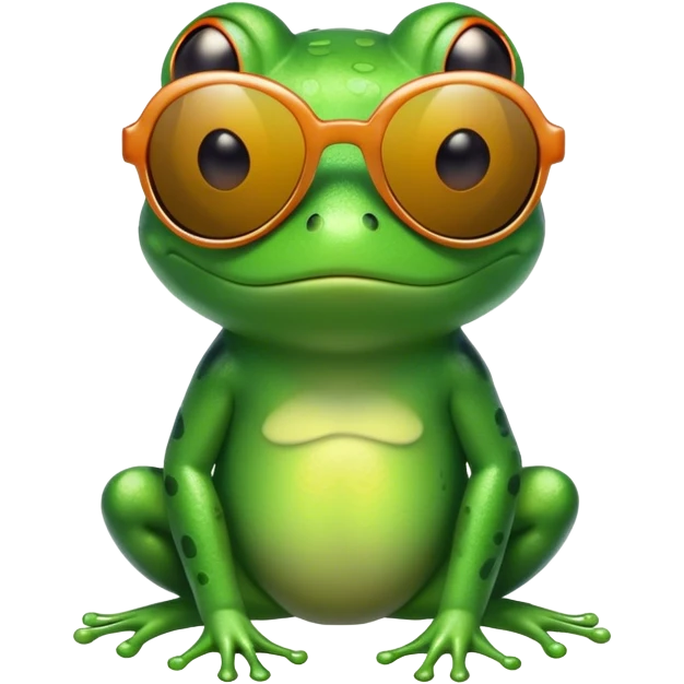 Frog with sunglasses  emoji