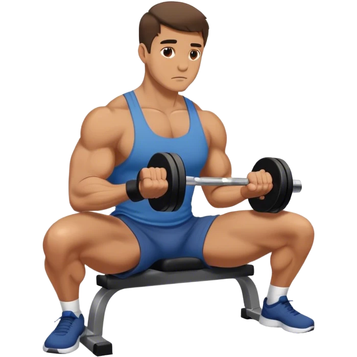 man weighted wrist curl emoji