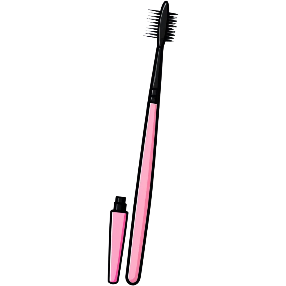 Pink eyelash extension brush emoji