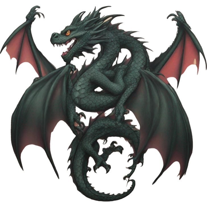 Dragon tattoo on the back emoji