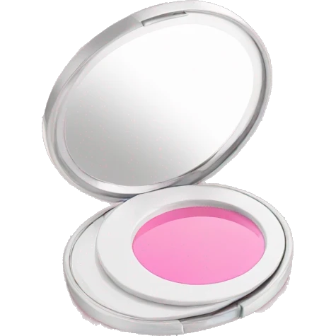 Pink compact open with white mirror  emoji