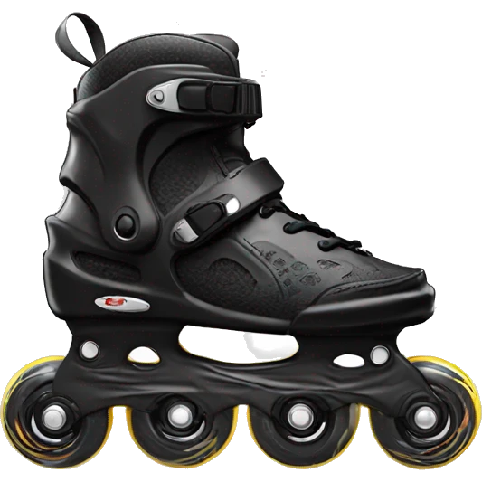 a black rollerblade inline skate, the model called "TWISTER XT" emoji