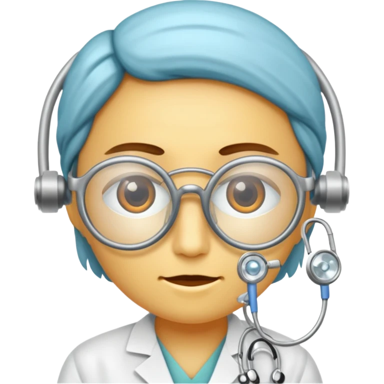 oculos de grau e um medico emoji
