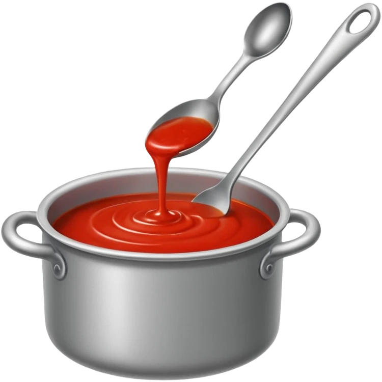 pentola con sugo da mescolare emoji