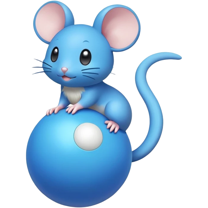 Azurill from Pokemon, blue mouse-like pokemon with bouncy ball tail emoji