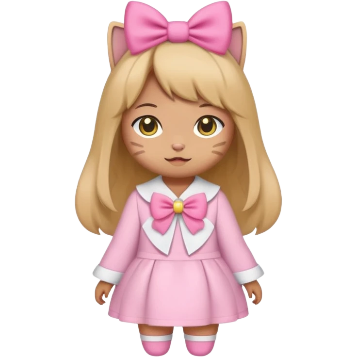 kawaii neko, cute outfit with bell emoji