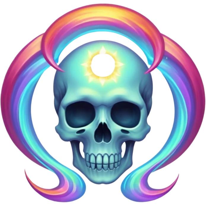 Glowing Soul Portal, in the style of your bleeding skull art. emoji