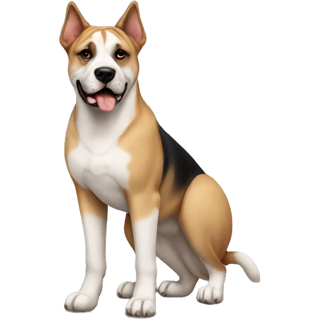American bulldog cross German shepherd full body emoji