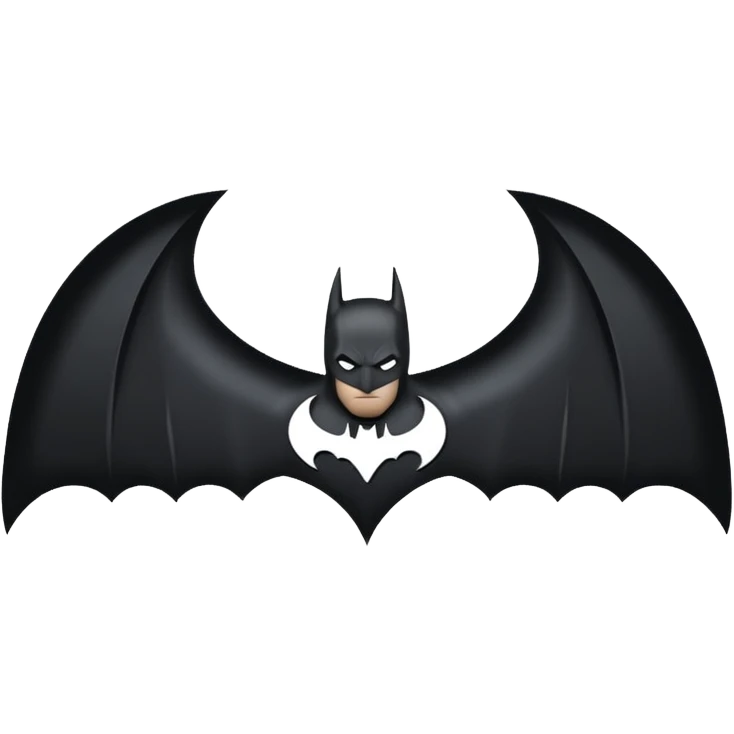 Batman bat black logo emoji