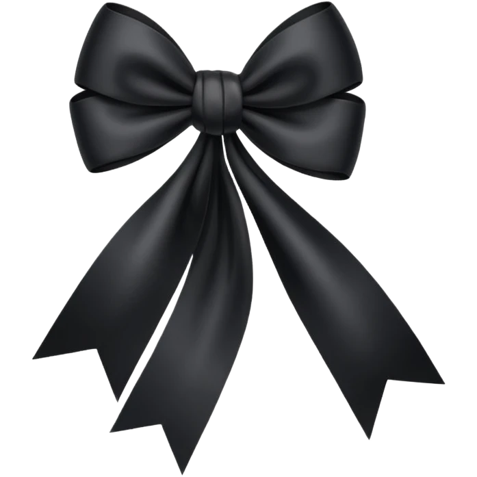 Красивый чёрный бантик emoji