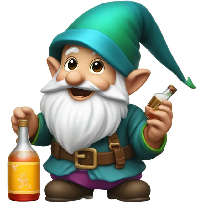 gnome pouring some rum on the ground emoji