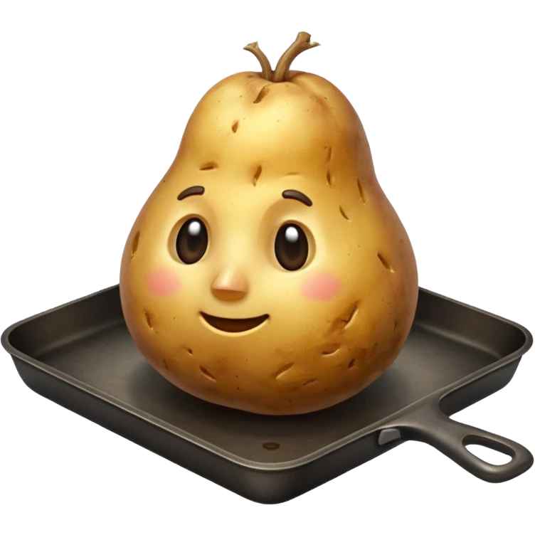 a single potato on a pan emoji