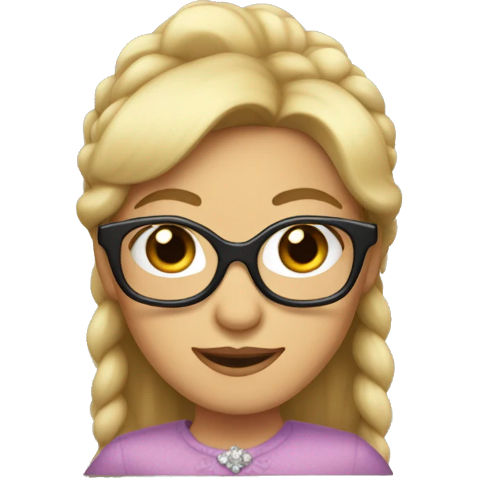 princess wearing glasses  emoji