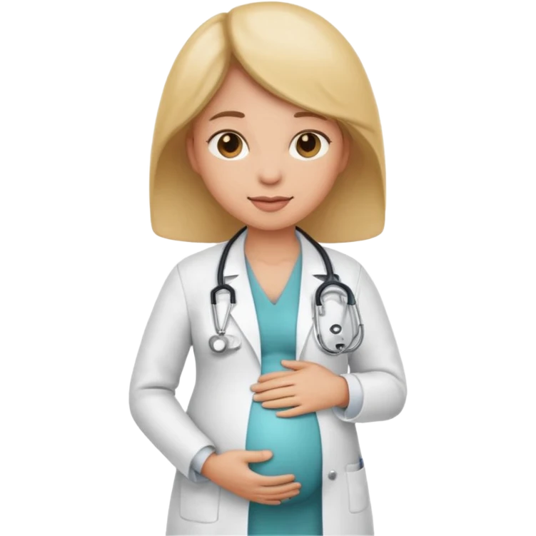 emoji obstetric doctor, pregnant care, stethoscope emoji