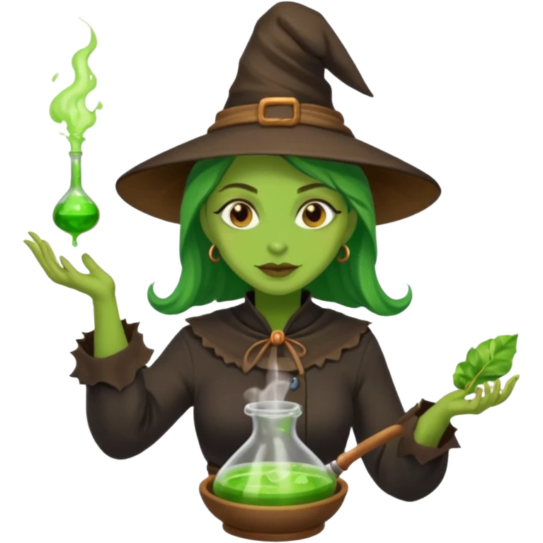 green witch cooking potion emoji