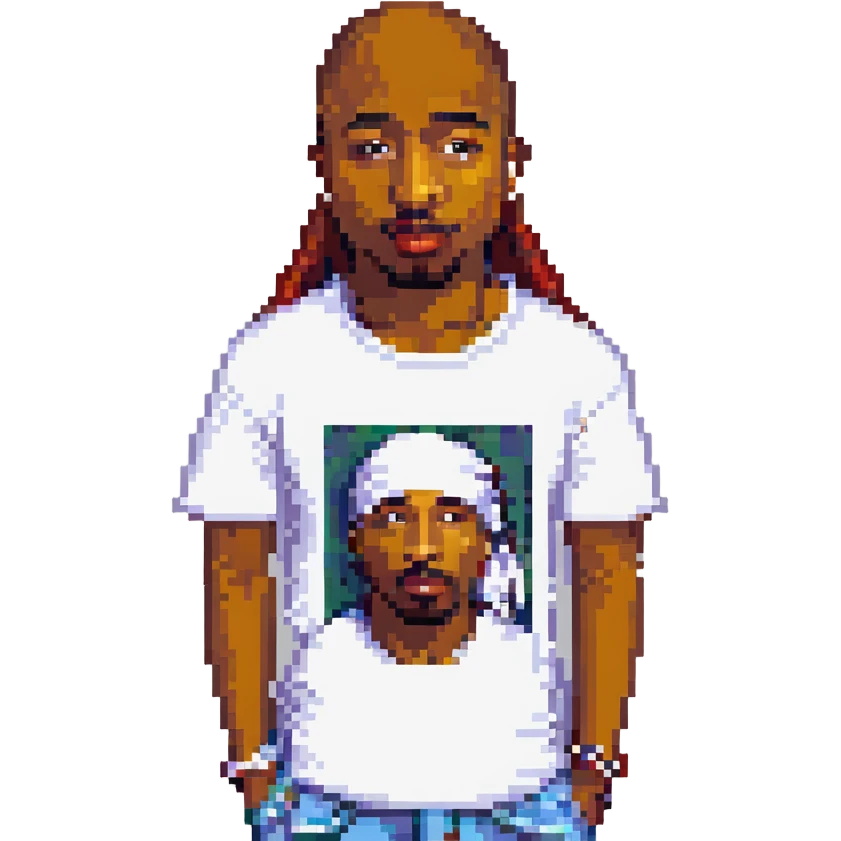 Репер 2Pac, no background emoji