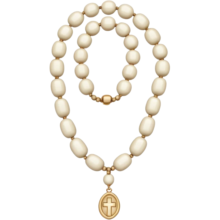 white prayer bead emoji