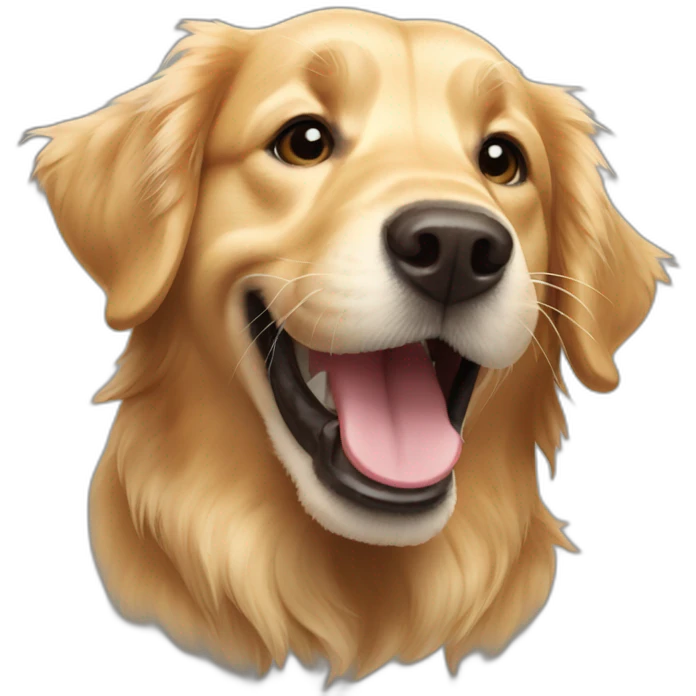 golden retriever -jump-smile emoji
