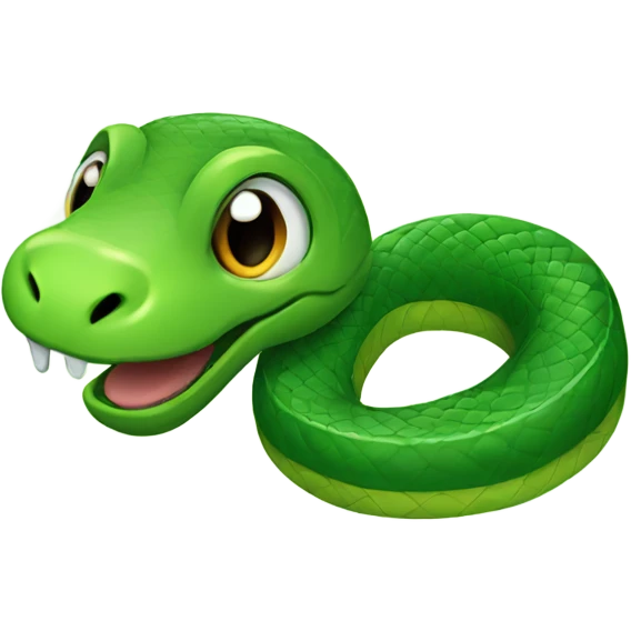 green cute snake emoji