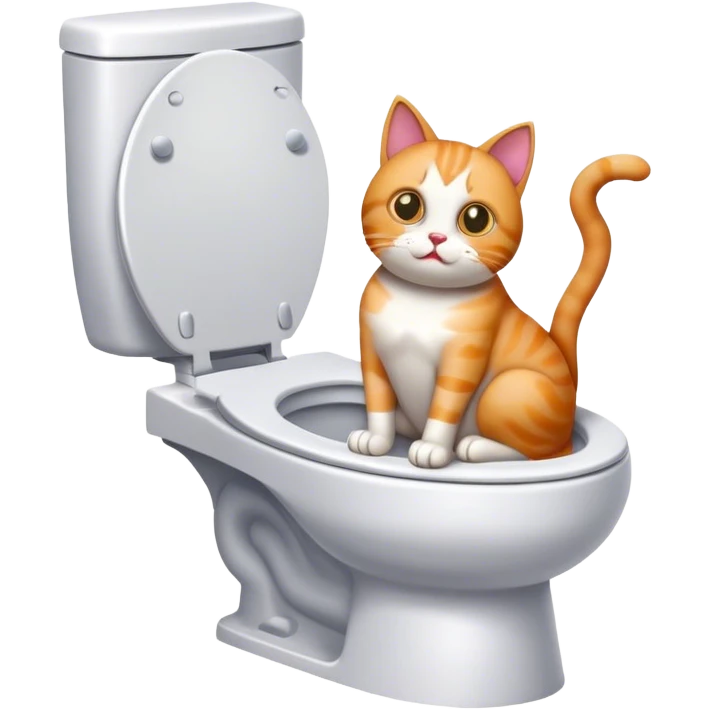 cat in the toilet emoji