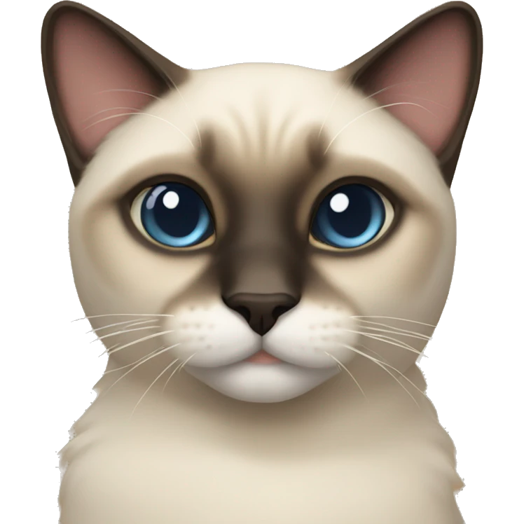 Fluffy siamese cat emoji