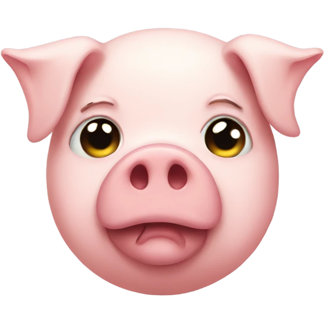 Sad pig emoji