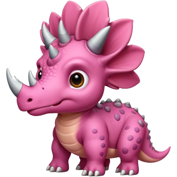Triceratops cute pink  emoji