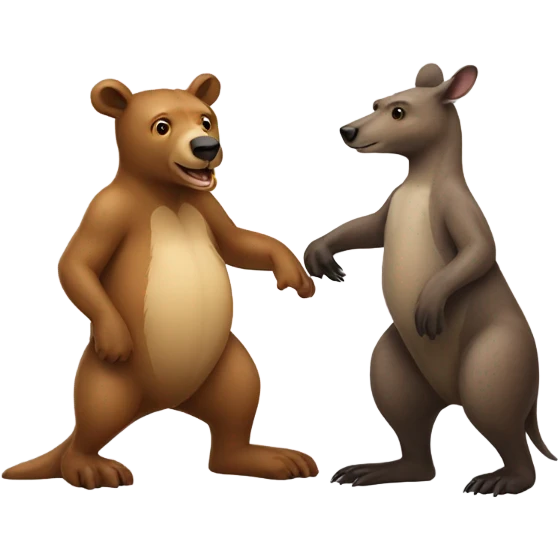 Bear with kangaroo emoji