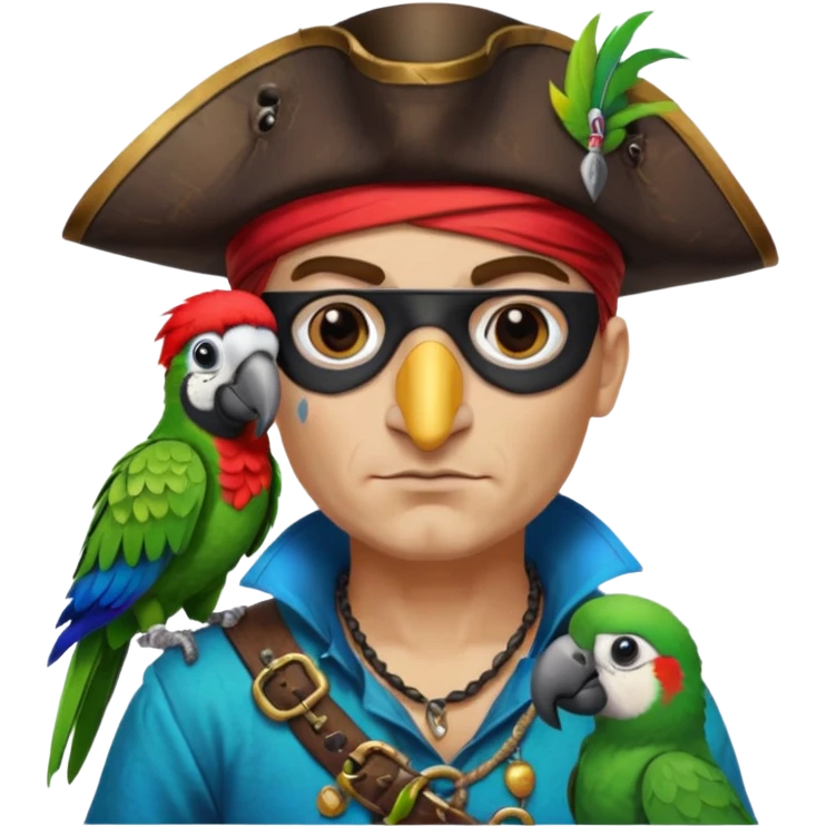 pirate and parrot emoji
