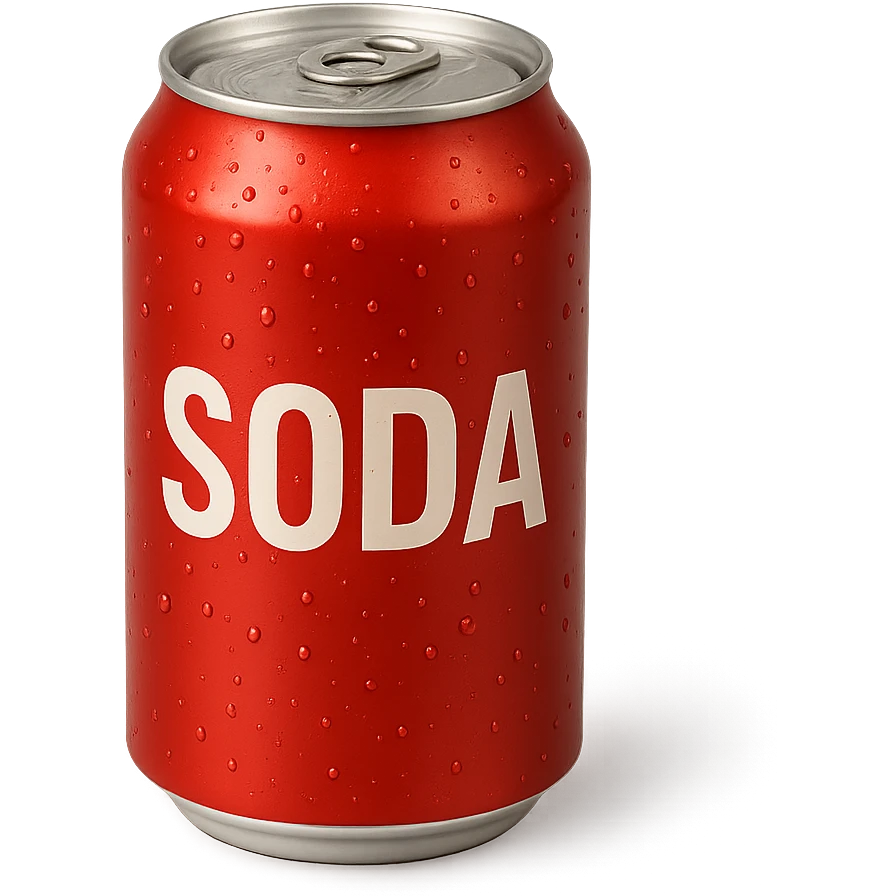 A soda in a metal can emoji