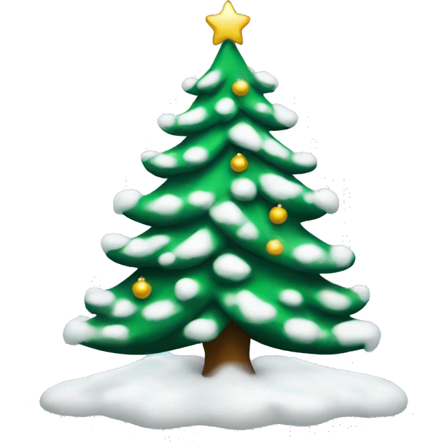 christmas tree with snow  emoji