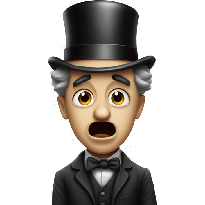 charlie chaplin shock emotion emoji