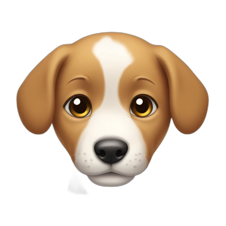 Puppy puts a hand on its head emoji