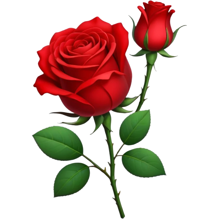 Make a red rose without the stem. emoji
