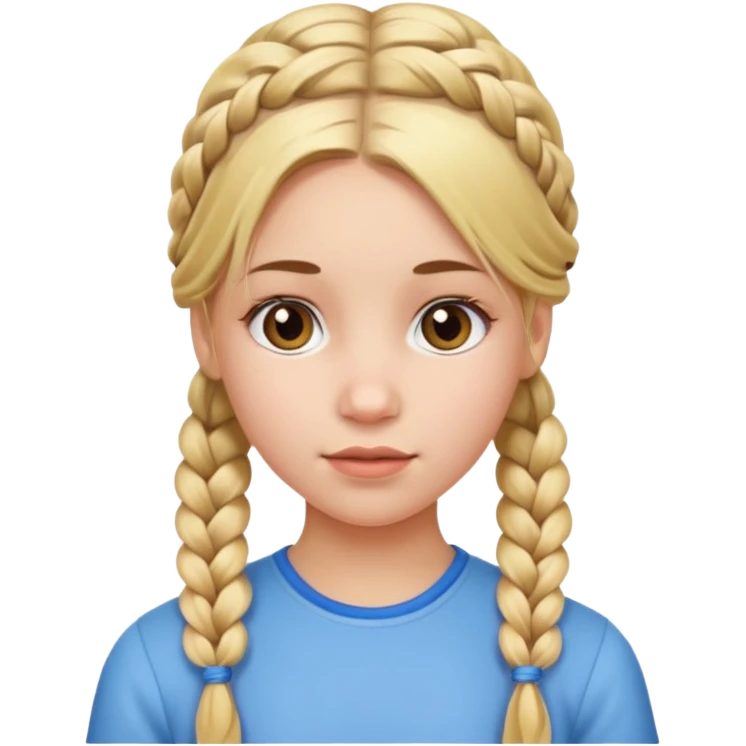 braided blonde pig emoji