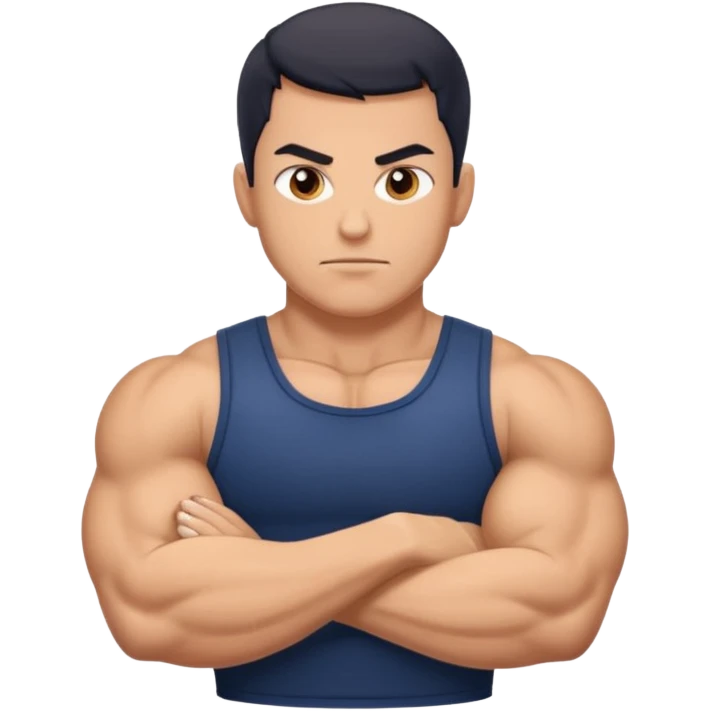 big powerful pumped-up fighter of the navy emoji