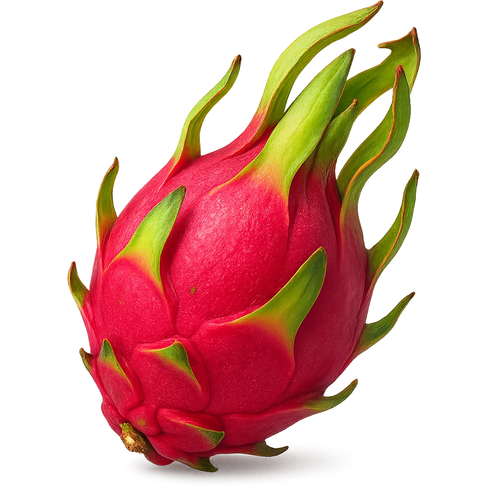vibrant and detailed dragon fruit isolated on white background emoji