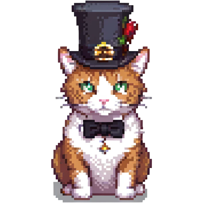 cat with a tophat emoji