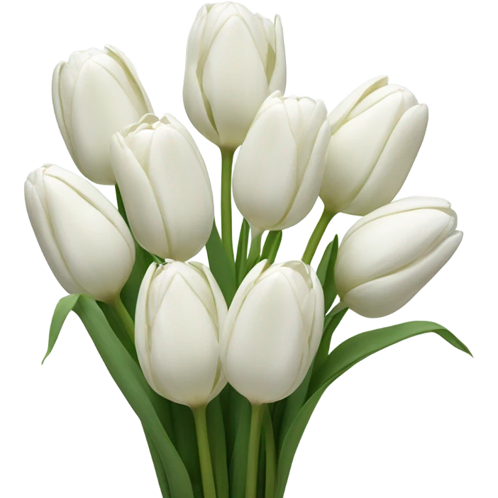 white tulip bouquet  emoji