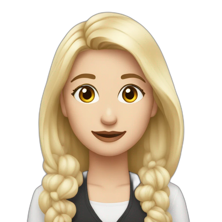 Белая девушка с черными волосами emoji