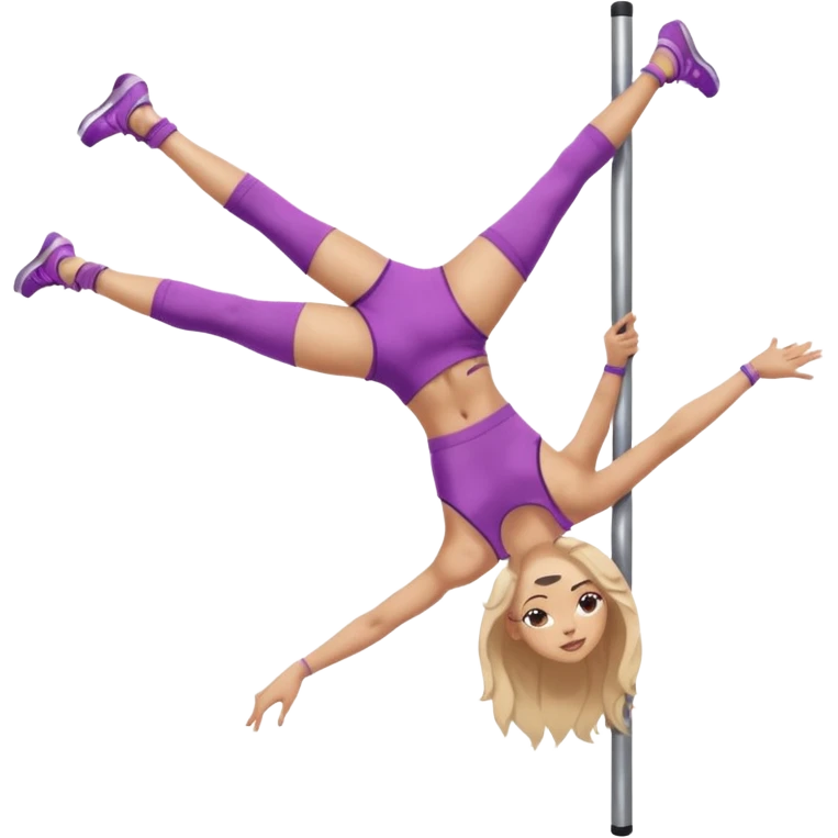 A girl doing pole dance emoji
