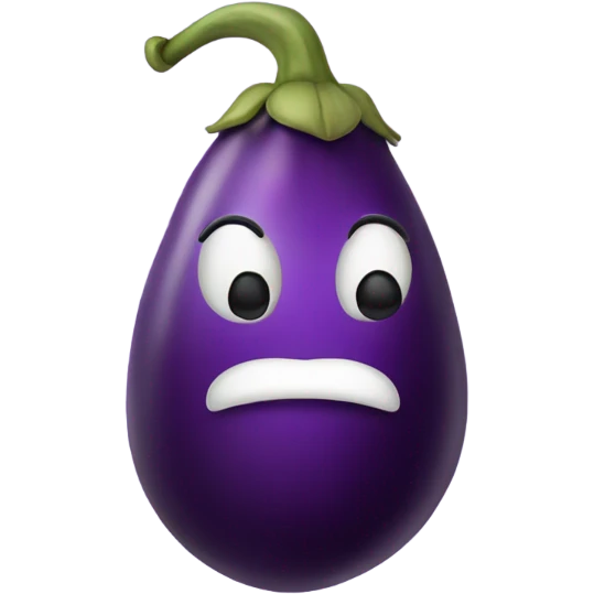 eggplant with a bow emoji