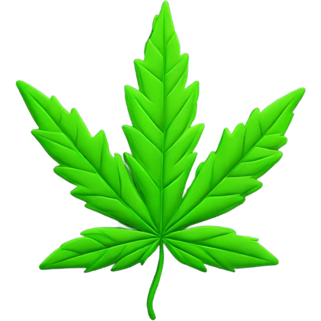 Marijuana leaf happy green cat emoji