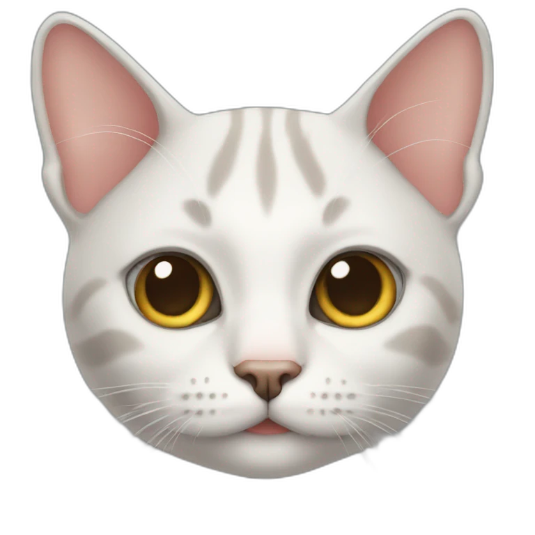 Shaved cat emoji