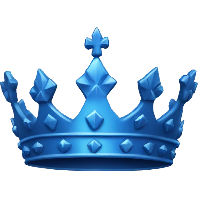 Blue crown emoji
