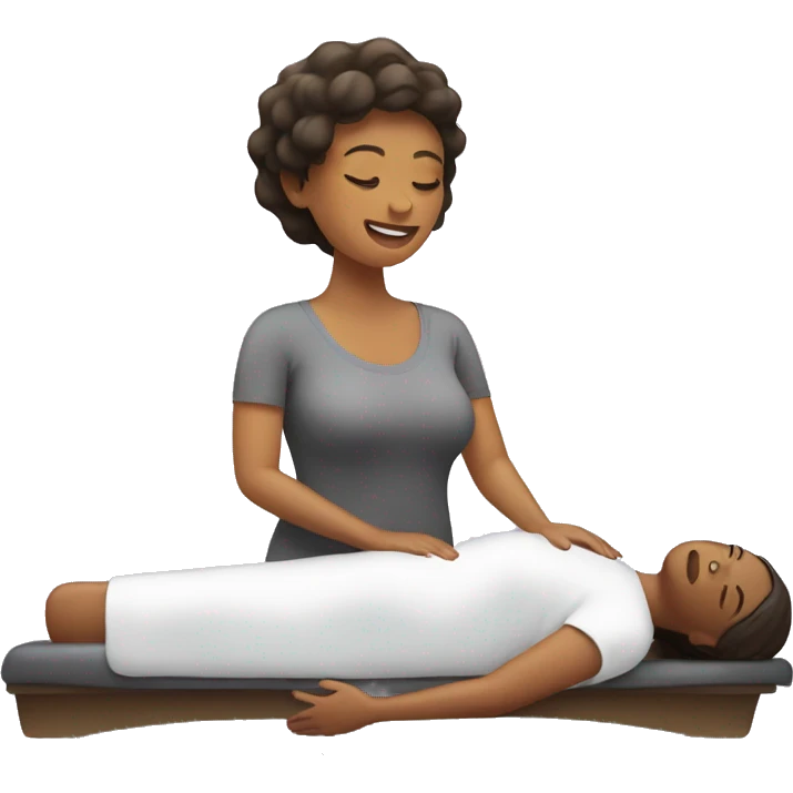 Lady getting a massage emoji