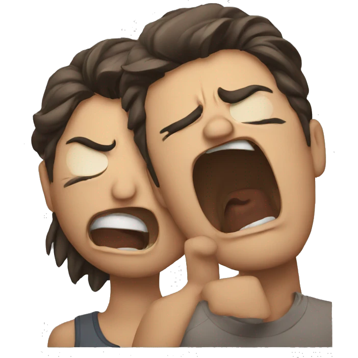 angry couple crying emoji