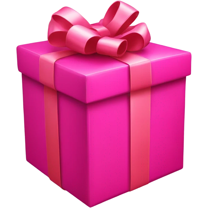Hot pink gift  emoji