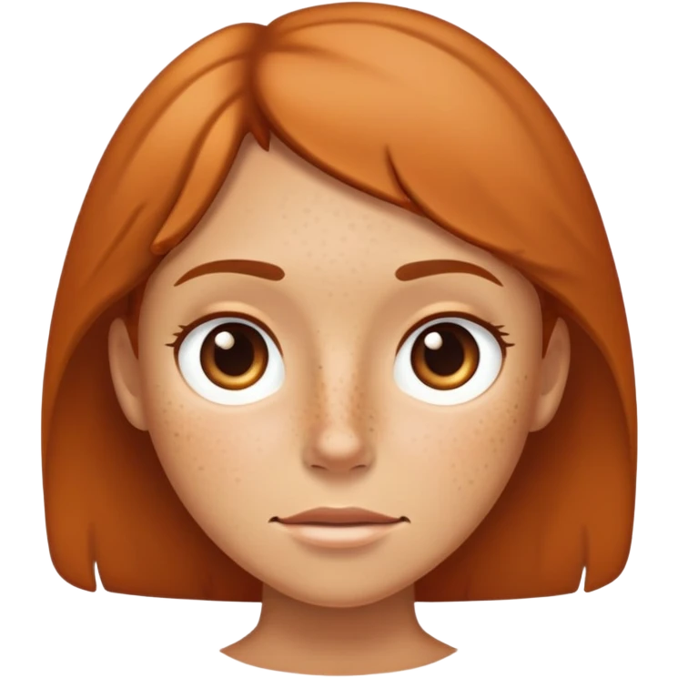 tan frechie face without a body emoji